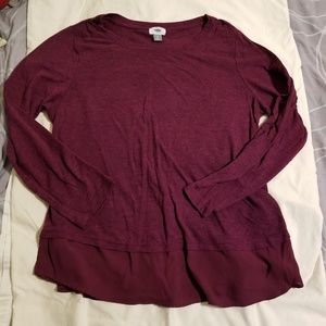Old Navy Chiffon Trim Top, size XL
